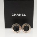 CHANEL Earring metal Silver CC Auth ac3797-16