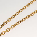 CHANEL COCO Mark Chain Necklace metal Gold CC Auth ac3798-14