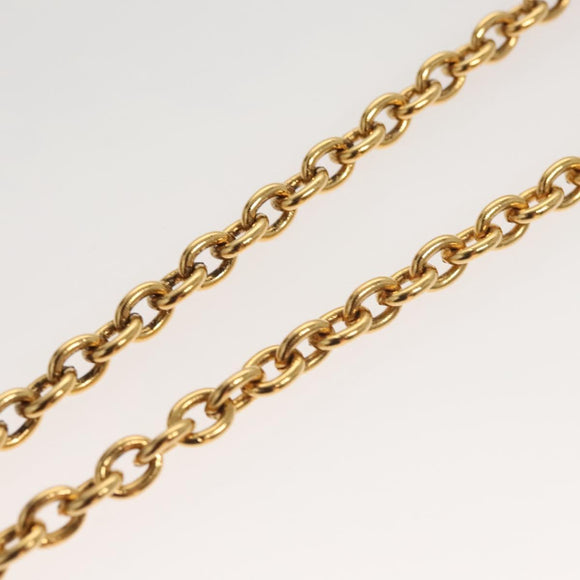 CHANEL COCO Mark Chain Necklace metal Gold CC Auth ac3798