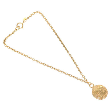 CHANEL COCO Mark Chain Necklace metal Gold CC Auth ac3798 - 0