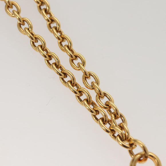 CHANEL COCO Mark Chain Necklace metal Gold CC Auth ac3798