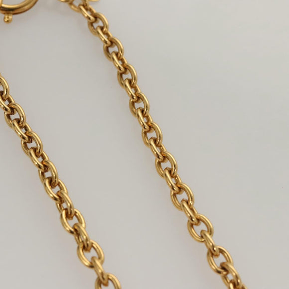CHANEL COCO Mark Chain Necklace metal Gold CC Auth ac3798