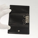 VERSACE Key Case Leather Black Auth ac3800-8