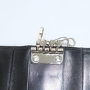 VERSACE Key Case Leather Black Auth ac3800-9