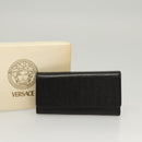 VERSACE Key Case Leather Black Auth ac3800-12