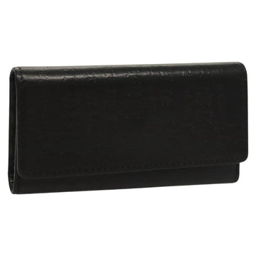 VERSACE Key Case Leather Black Auth ac3800