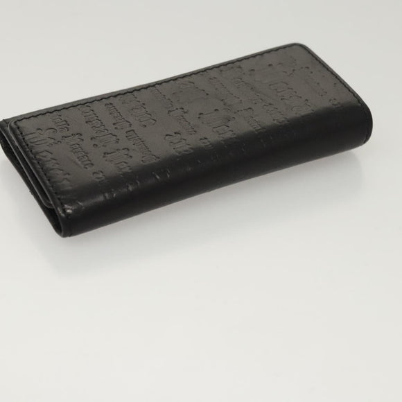 VERSACE Key Case Leather Black Auth ac3800