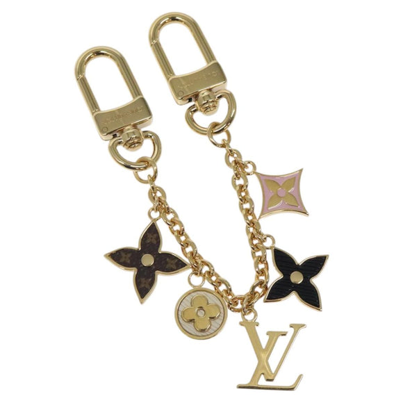 LOUIS VUITTON Spring Street Key Holder metal Gold M01188 LV Auth ac3808