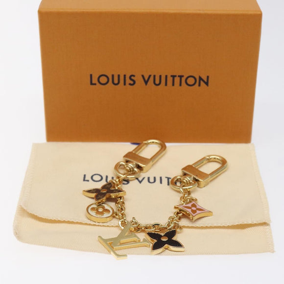 LOUIS VUITTON Spring Street Key Holder metal Gold M01188 LV Auth ac3808