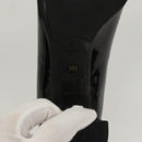 PRADA High Heels Leather 36 1/2 Black Auth ac3811-10