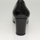 PRADA High Heels Leather 36 1/2 Black Auth ac3811-13