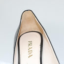 PRADA High Heels Leather 36 1/2 Black Auth ac3811-16
