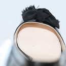 PRADA High Heels Leather 36 1/2 Black Auth ac3811-17