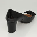 PRADA High Heels Leather 36 1/2 Black Auth ac3811-19