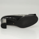 PRADA High Heels Leather 36 1/2 Black Auth ac3811-20