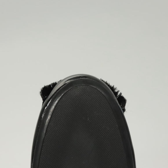 PRADA High Heels Leather 36 1/2 Black Auth ac3811