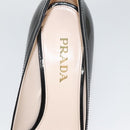 PRADA High Heels Leather 36 1/2 Black Auth ac3811-30