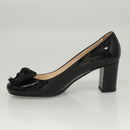 PRADA High Heels Leather 36 1/2 Black Auth ac3811-5
