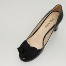 PRADA High Heels Leather 36 1/2 Black Auth ac3811-6