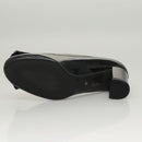 PRADA High Heels Leather 36 1/2 Black Auth ac3811-7