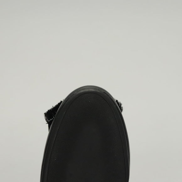 PRADA High Heels Leather 36 1/2 Black Auth ac3811