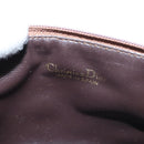 Christian Dior Honeycomb Canvas Pouch PVC Beige Auth ac3812-9