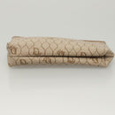 Christian Dior Honeycomb Canvas Pouch PVC Beige Auth ac3812-7