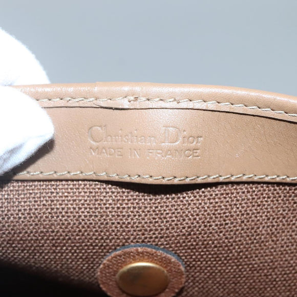 Christian Dior Honeycomb Canvas Clutch PVC Leder Schwarz Gold Auth ac3813