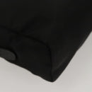 PRADA Pouch Nylon Silver Black Auth ac3814-15