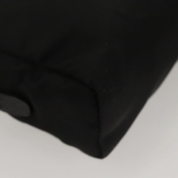 PRADA Pouch Nylon Silver Black Auth ac3814