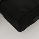 PRADA Pouch Nylon Silver Black Auth ac3814-16