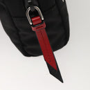 PRADA Pouch Nylon Silver Black Auth ac3814-8