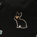 PRADA Pouch Nylon Silver Black Auth ac3814-10