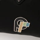 PRADA Pouch Nylon Silver Black Auth ac3814-18