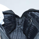 PRADA Pouch Nylon Silver Black Auth ac3814-21