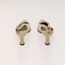 Salvatore Ferragamo Louis Vuitton High Heels Leather 2Set Beige Auth ac3823-3