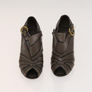 Salvatore Ferragamo Louis Vuitton High Heels Leather 2Set Beige Auth ac3823-6