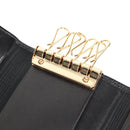 CHANEL Key Case Caviar Skin Black CC Auth ac3828M-9