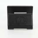 CHANEL Key Case Caviar Skin Black CC Auth ac3828M-12
