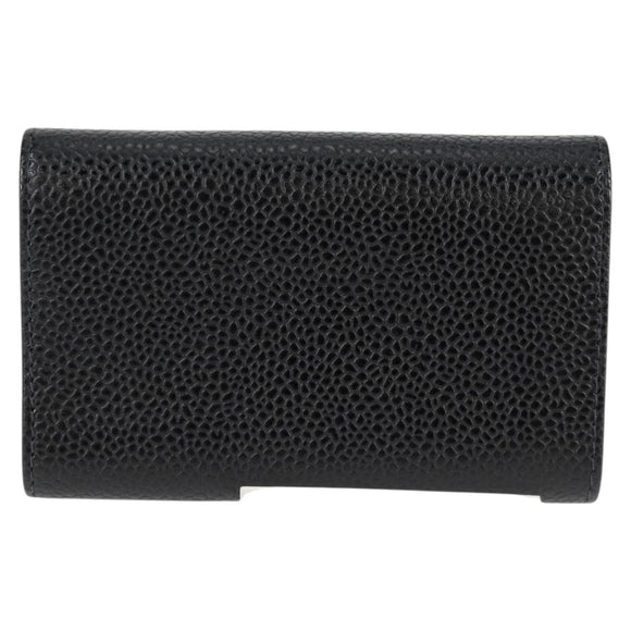 CHANEL Key Case Caviar Skin Black CC Auth ac3828M
