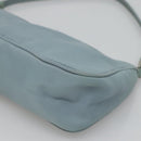 PRADA Accessory Pouch Nylon Light Blue Silver Auth ac3837-9