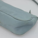 PRADA Accessory Pouch Nylon Light Blue Silver Auth ac3837-15