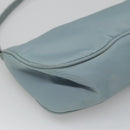 PRADA Accessory Pouch Nylon Light Blue Silver Auth ac3837-16