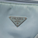 PRADA Accessory Pouch Nylon Light Blue Silver Auth ac3837-17