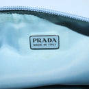 PRADA Accessory Pouch Nylon Light Blue Silver Auth ac3837-19