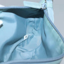 PRADA Accessory Pouch Nylon Light Blue Silver Auth ac3837-20