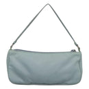 PRADA Accessory Pouch Nylon Light Blue Silver Auth ac3837-2