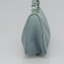 PRADA Accessory Pouch Nylon Light Blue Silver Auth ac3837-3