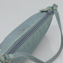 PRADA Accessory Pouch Nylon Light Blue Silver Auth ac3837-6