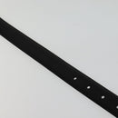 PRADA Belt Leather 35.4"" Black Silver Auth ac3838-10